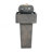 25.59"H Minimalist Concrete Column Fountain–LED-Lit Modern Outdoor Oasis, Sturdy Landscape Feature For Patio, Porch