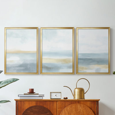 ABSTRACT Series DCCCLVI  -Custom Framed  Wrapped Gallery Canvas - 3 Pieces