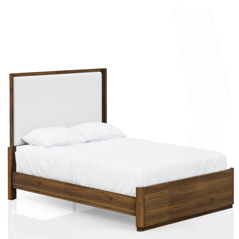 Grand lit tapissier en noyer