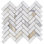 1" x 4" Marble Herringbone Mosaic Wall & Floor Tile