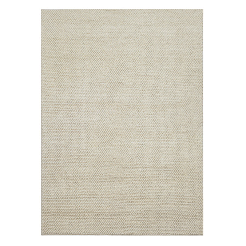 Delianys Luxury Wool Pearl Bobble Hand Woven Area Rug - Contemporary Minimalist Design, Beige, Rectangle 160 x 230 cm