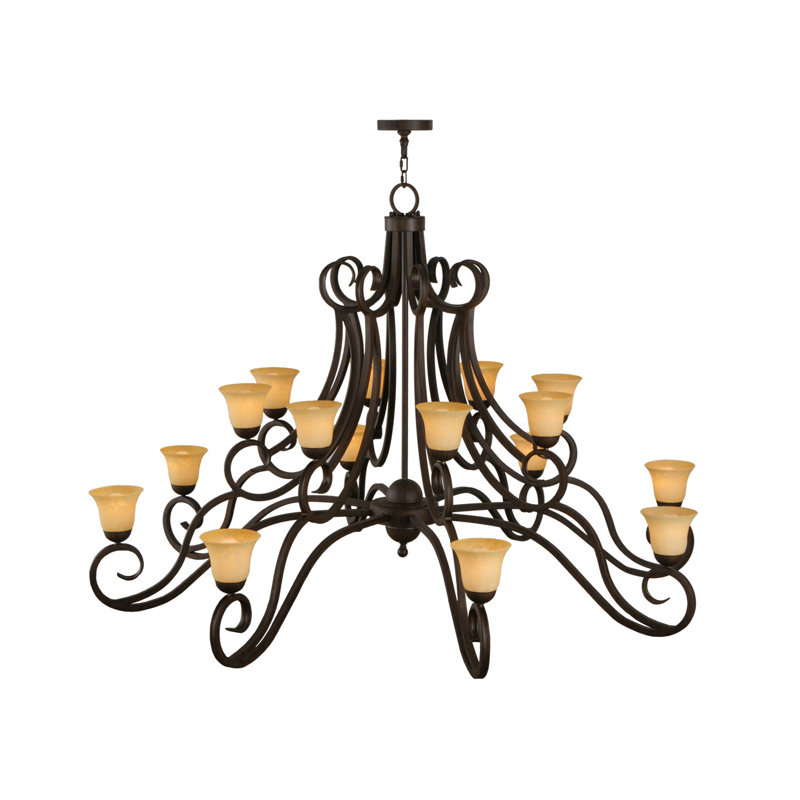 Lustre 16 lumières 72 "de large 72" Levante
