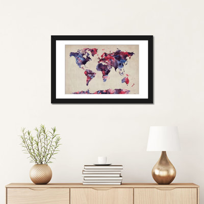 " Urban Watercolor World Map VII " by Michael Tompsett