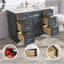 Ensemble de meuble-lavabo simple en bois massif 48 po avec surface solide