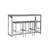 4-Piece Rectangle Counter Height Set, Dark Oak And Chrome