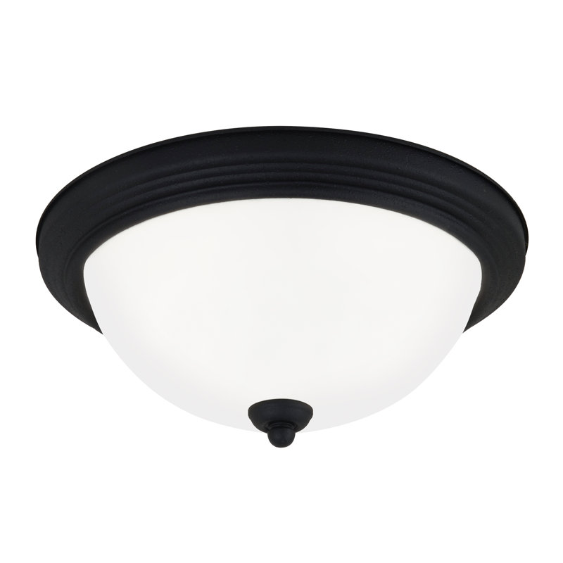 Geary Three Light Ceiling Flush Mount from Generation Lighting , No, Midnight Black