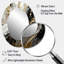 Exquis Darling Gold abstrait vague sur fond noir III - grand miroir mural ovale sur métal-489611893