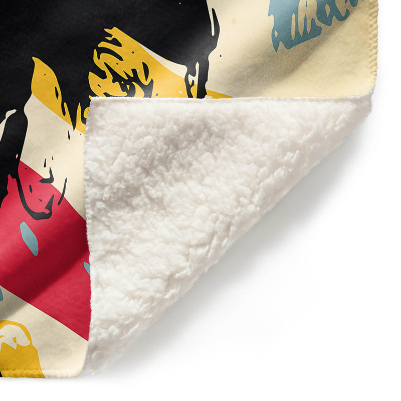 Couverture sherpa doux pour fleurs graffitis 2, l 51 po x L 60 po