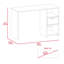 Bureau d'ordinateur, un tiroir, deux tablettes