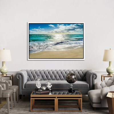 Silent Beach Waves Hollywood Florida by Susanne Kremer - Print on Canvas