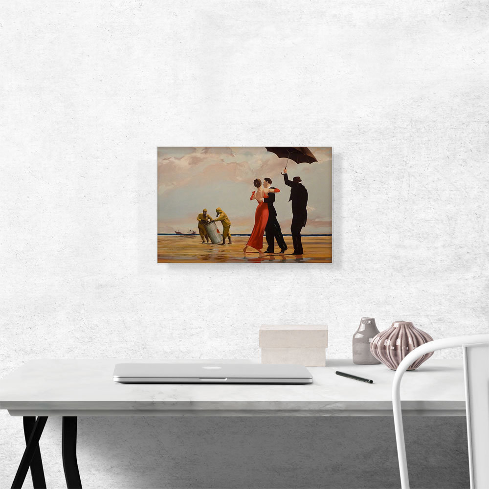 ARTCANVAS Dancing Butler on Toxic Beach Crude Oil by Banksy - Wrapped ...