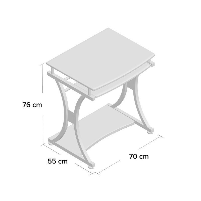 Scofield Computer Desk, Graphite Black