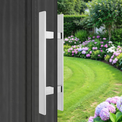 Double Sided Push Pull Door Handle,H-Shaped Door Pull Handle(1.57(W))