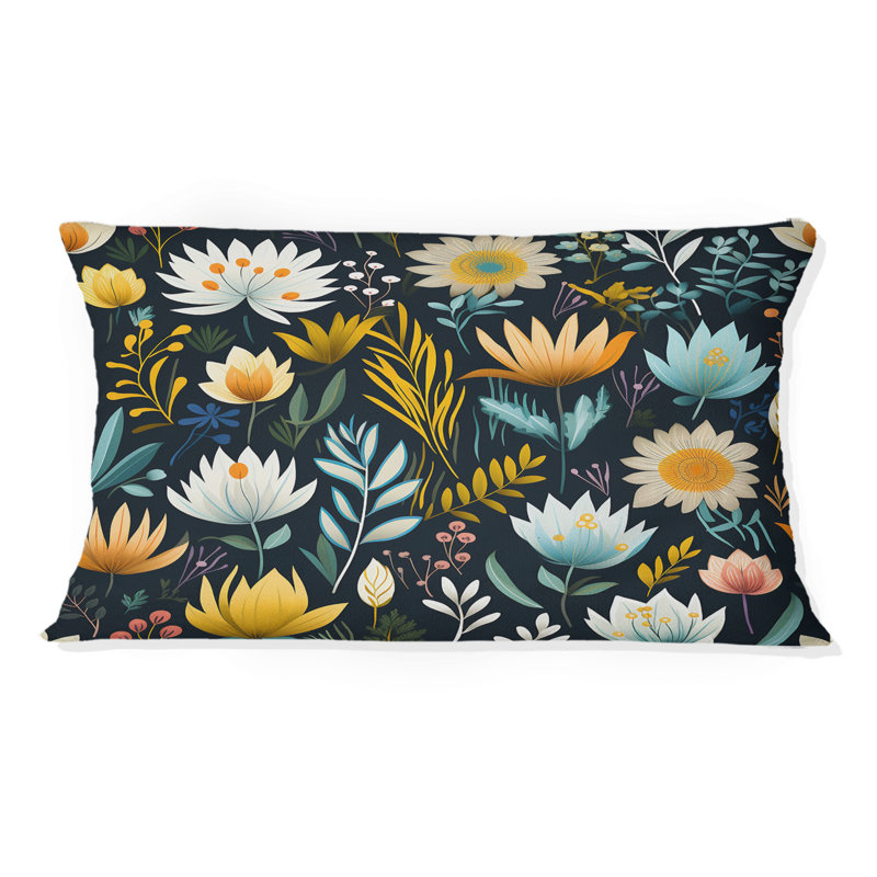 Mindfulness Sanctuary Mediation I - Coussin floral en polyester