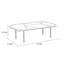 Table basse luxueuse de couleur noyer rétro-123999577