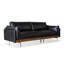 Canapé modulaire noir en cuir véritable-48378293