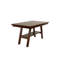 Table rectangulaire contemporaine en noyer foncé, fabriquée en placage de bois d'hévéa, finition rectangulaire, design rectangulaire