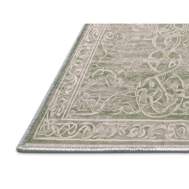 Tapis beige lavable à la machine, Rectangle 8 pi x 12 pi