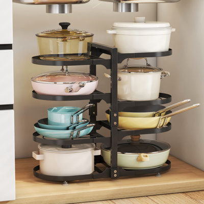 Metal Curved Countertop / Cabinet Pot Rack