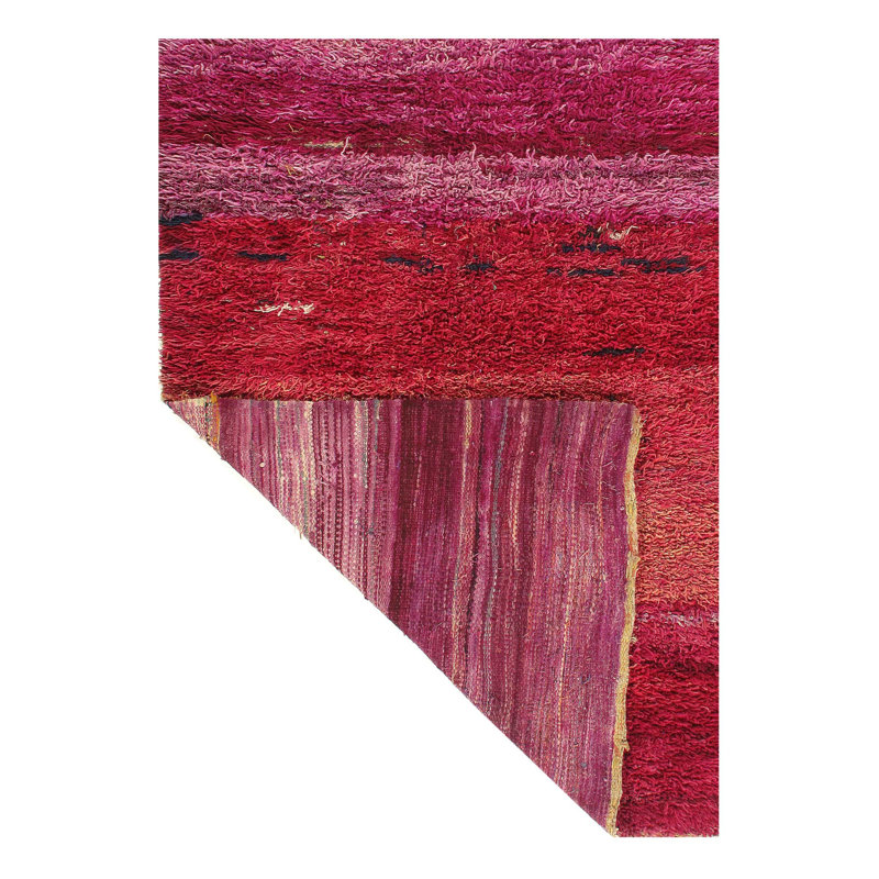 Striped Area Rug in Red