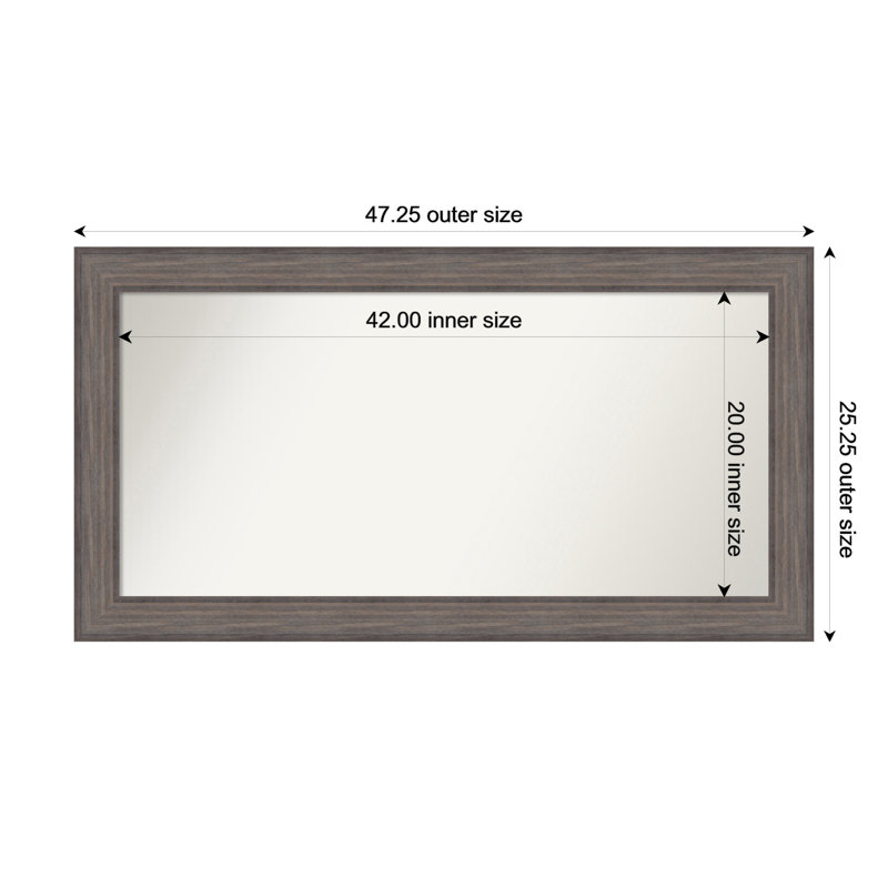 Miroir Hannaley, 25,25 po x 47,25 po, Rectangle