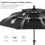 Parasol de marché à 3 niveaux en oléfine de 2,74 m (9 pi), avec inclinaison et levage à manivelle.-1392336080