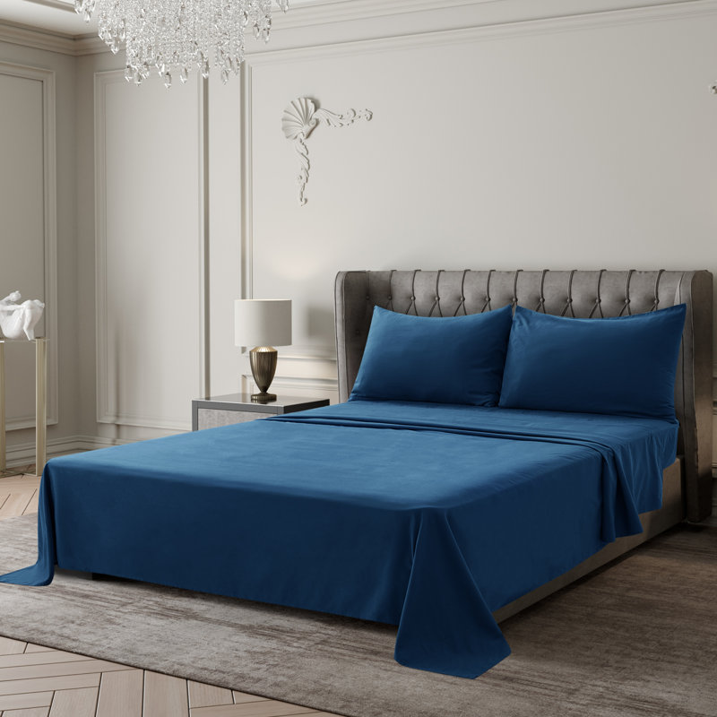 Microfiber Sheet Set, California King, Light Gray