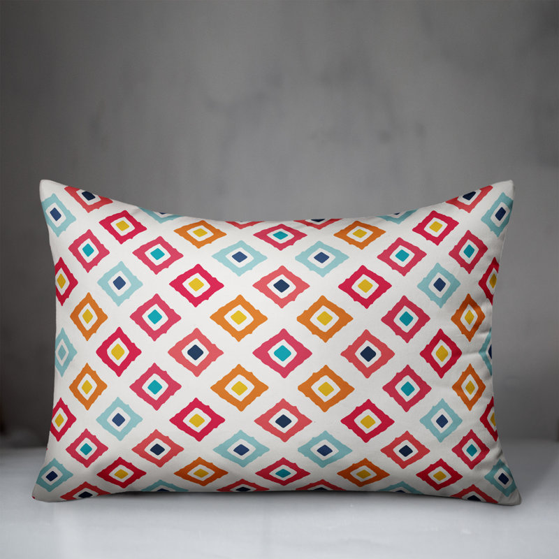  Coussin extérieur Diamonds, Pas de bourre, Rose / Jaune / Orange