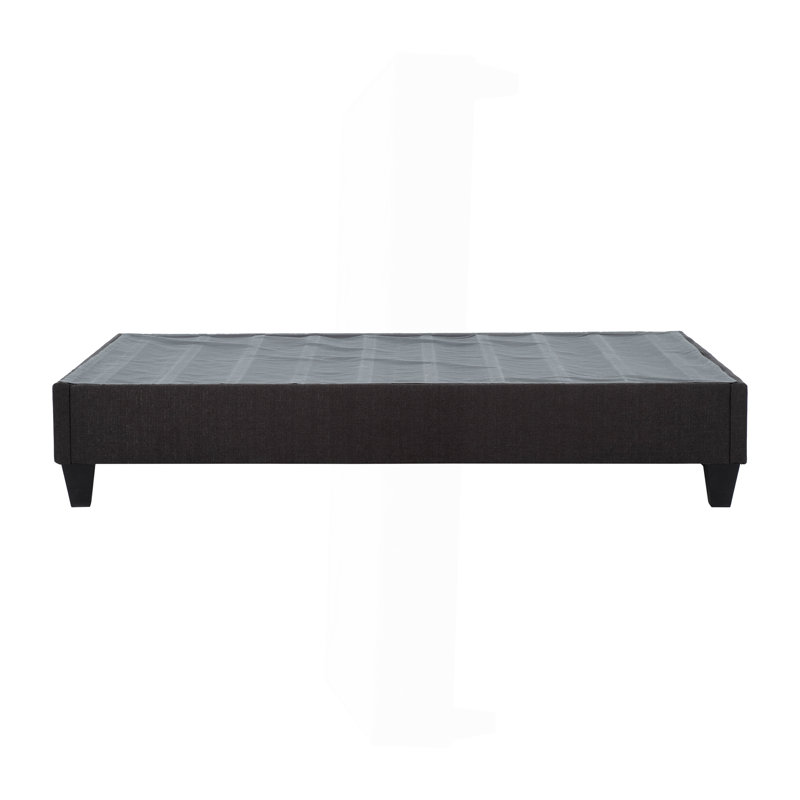 Dark Grey Upholstered Platform Bed Frame