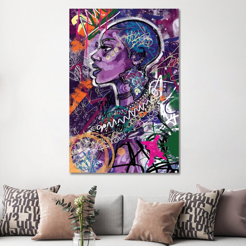 « Black is Love » par Justin Copeland-impression, Pas de tapis, H 60 po x l 40po x P 1,5 po, Toile tendue