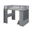 Lit mezzanine simple avec grandes tablettes, lumière DEL et bureau-1732948611