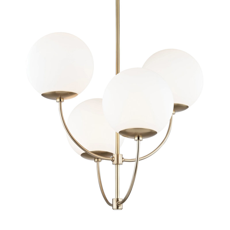Sanat 4 - Light Tiered Chandelier, Aged Brass
