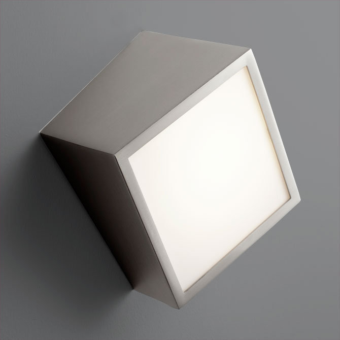 Meredith Steel LED Flush Mounted Sconce, Satin Nickel