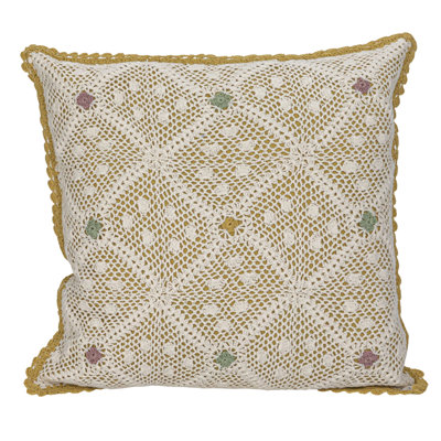Heirloom Geometric Cotton Throw Pillow