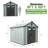 Resin Outdoor Storage Shed With Lockable Door, Waterproof Outside Sheds With Windows & Vents, Heavy-Duty Plastic Tool Storage Shed For Patio Furniture-118230082