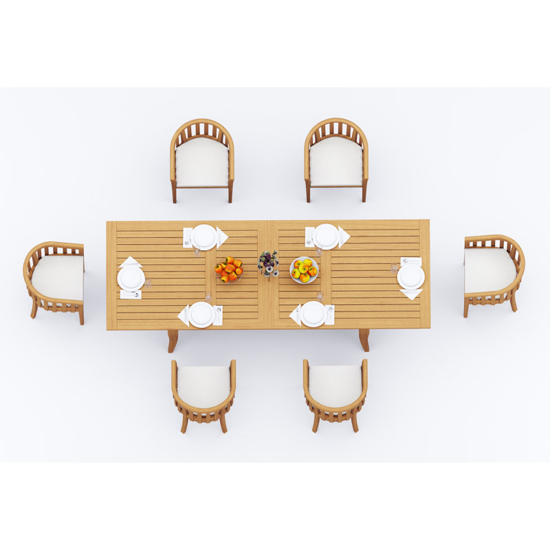 Ensemble repas d'extérieur rectangulaire L 83 po Lenong, 6
