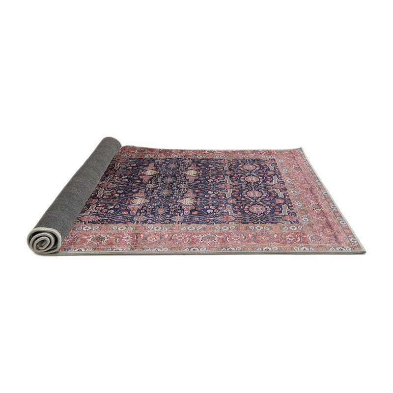 Tapis brun à motif oriental, Carré 5 pi