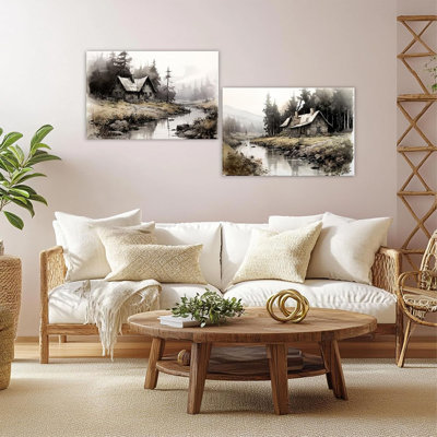 2 Piece Wrapped Canvas Wall Art