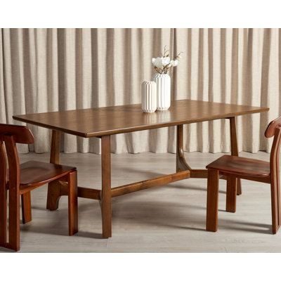 Table de salle à manger à tréteaux 76 po Burk