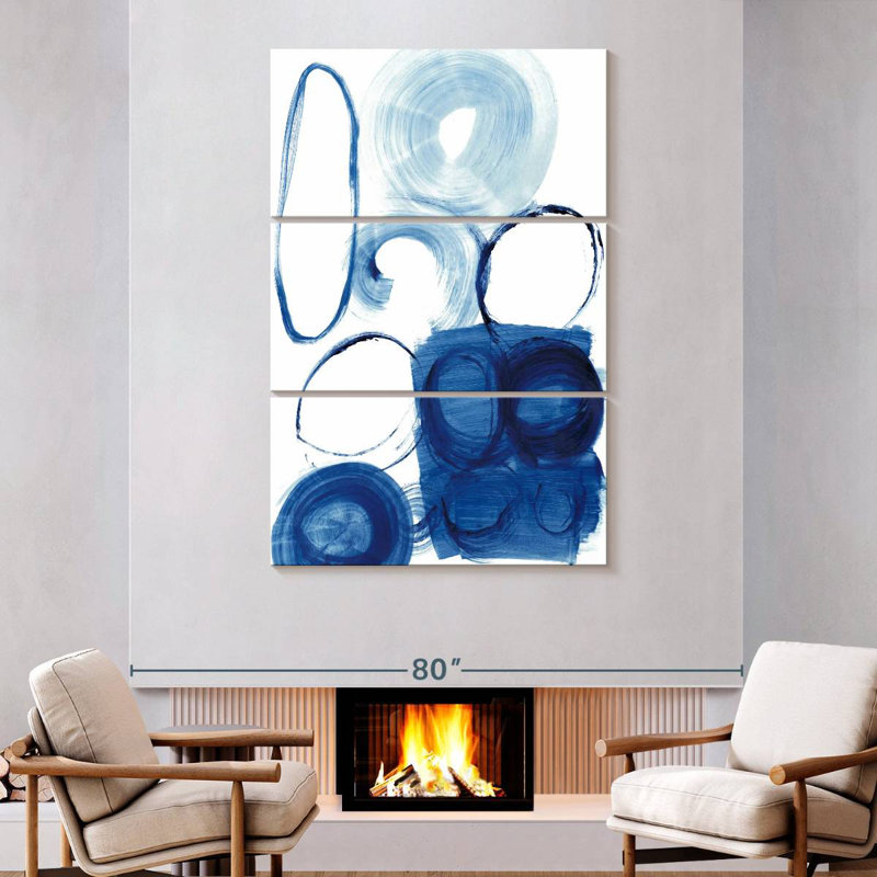 Étude du cercle bleu Avery I, H 74 po x l 48 po