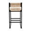 Ensemble de 2 chaises de bar en corde de papier blanc crémeux, chic pour la cuisine. Structure en métal, siège confortable, ne pas utiliser les tabourets comme cordes à sauter de 2 - siège tissé à la main de conception moderne pour divers espaces 220 lb maximum-2132675164