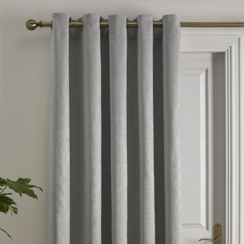 Strata Semi Sheer Curtains, Silver