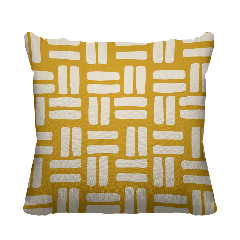 Housse et insert de coussin extérieur d'extérieur, Jaune, L 19 po x H 19 po
