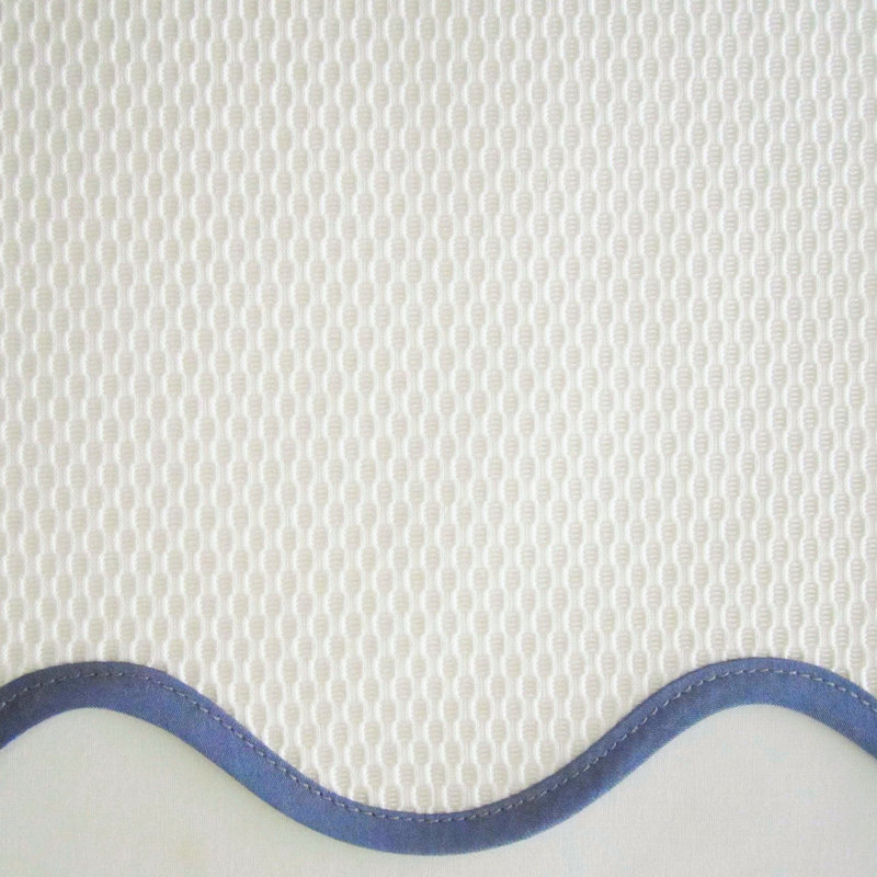Honeycomb 100% Cotton Coverlet, King Coverlet / Bedspread, Ivory/Stone Blue