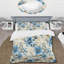 Literie harmonie fleurs bleues et blanches-913066220