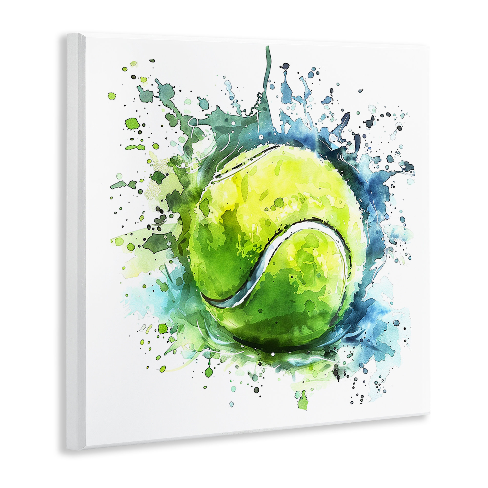 Dakota Fields Tennis Ball Bright Splash Wall Plaque Art By LSR Design dakota-fields-tennis-ball-bright-splash-wall-plaque-art-by-lsr-design