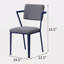 Chaise de bureau rembourrée à dossier ouvert