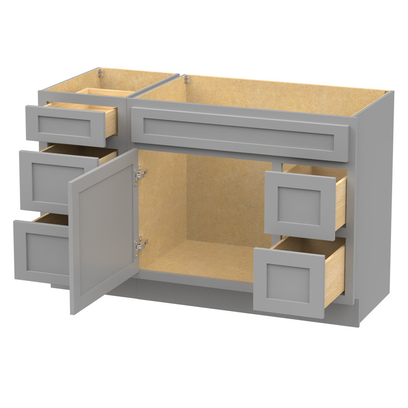 Base de meuble-lavabo simple 51 po seulement, Gris