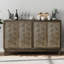 Buffet vintage rétro avec rangement, grande armoire décorative avec 4 portes pour une utilisation polyvalente dans n'importe quelle pièce