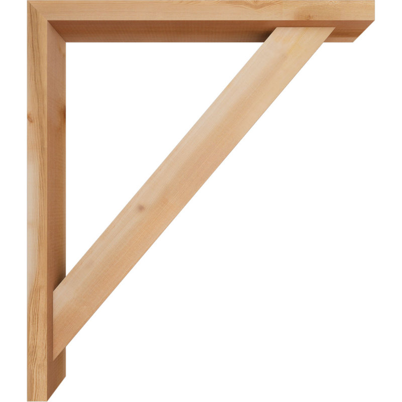 Support de bloc traditionnel avec entretoise décalée, 30 x 26, Cèdre rouge occidental de l 3 1/2 po (lisse)